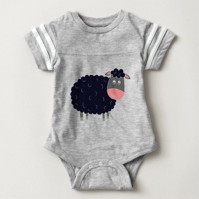 Camiseta De Bebé Baa Baa Black Sheep (Anverso)