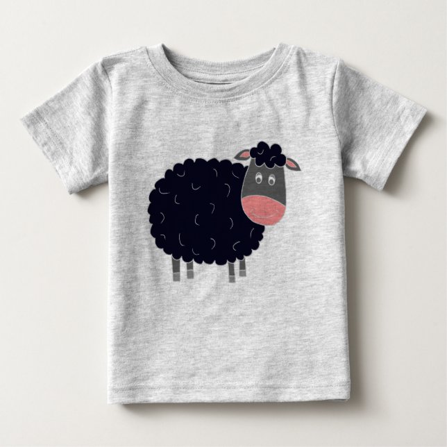 Camiseta De Bebé Baa Baa Black Sheep (Anverso)