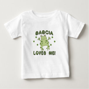 Camiseta De Bebé Babcia me ama a mí rana