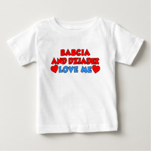Camiseta De Bebé Babcia y Dziadek me aman