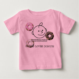Camiseta De Bebé Babies ama a Donuts