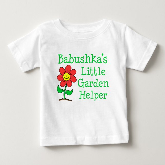 Camiseta De Bebé Babushka Little Garden Helper (Anverso)