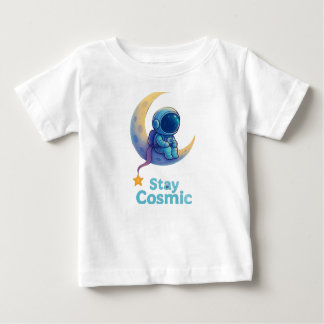 Camiseta De Bebé Baby Astronaut “Stay Cosmic” T-Shirt – Cute Space 