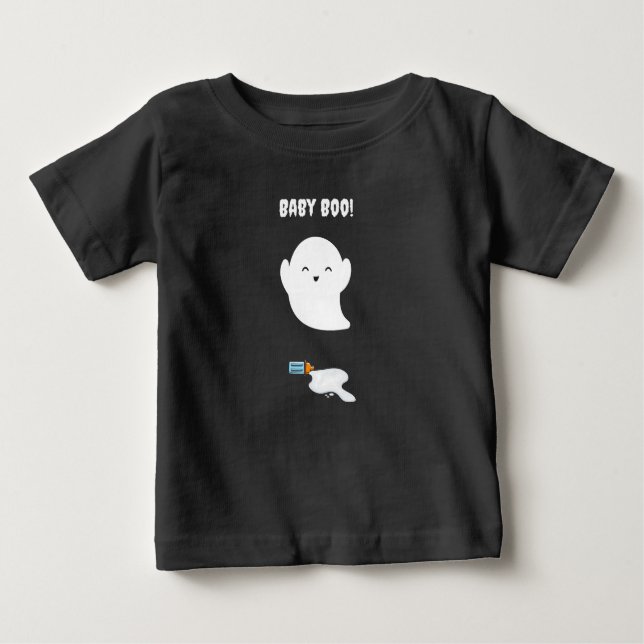 Camiseta De Bebé ¡Baby Boo! ¡El bebé fantasma lanza la botella para (Anverso)