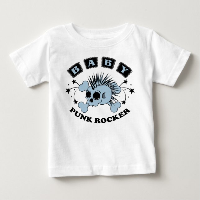 Camiseta De Bebé Baby Boy Punk Skull (Anverso)