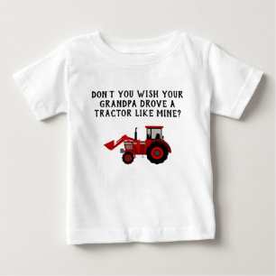 Camiseta De Bebé Baby Boy Red Tractor Abuelo Funny