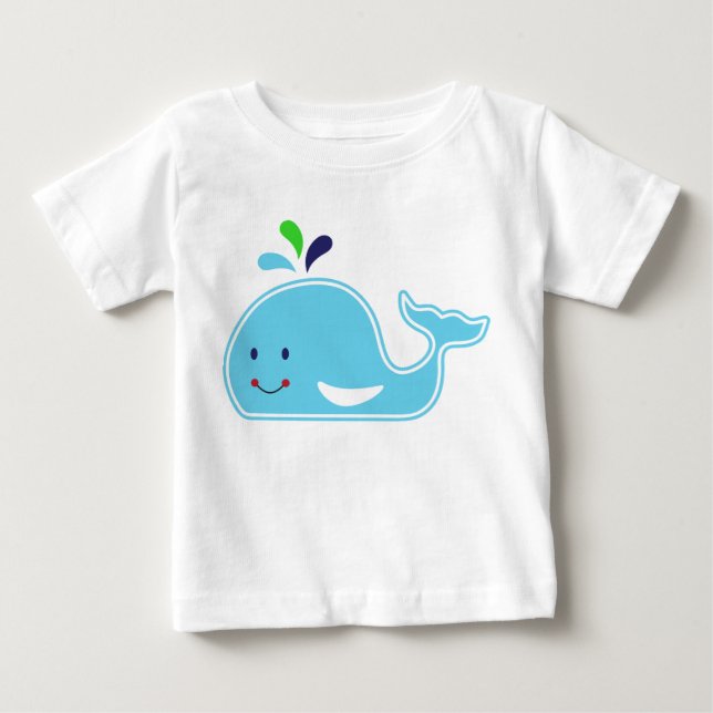 Camiseta De Bebé Baby Boy Whale (Anverso)