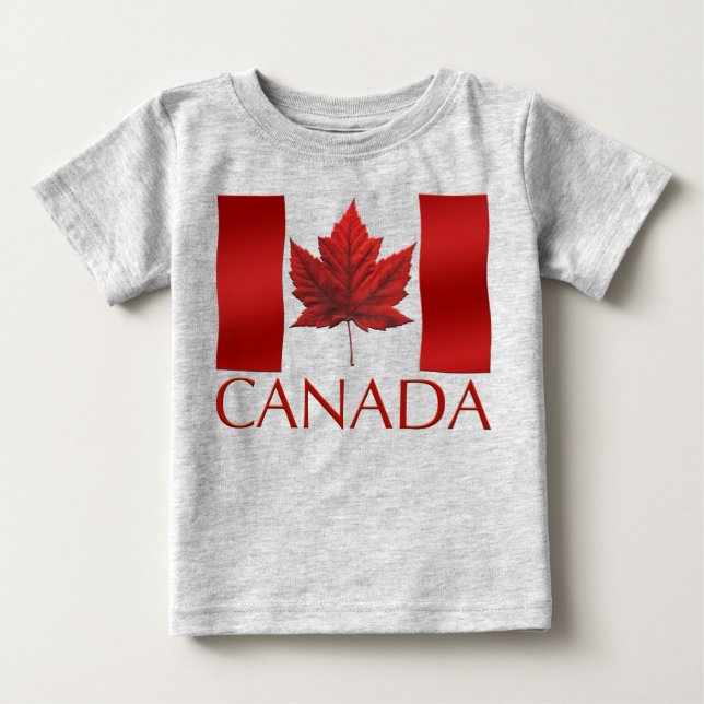 Camiseta De Bebé Baby Canada Flag Souvenir Organic One Piece (Anverso)