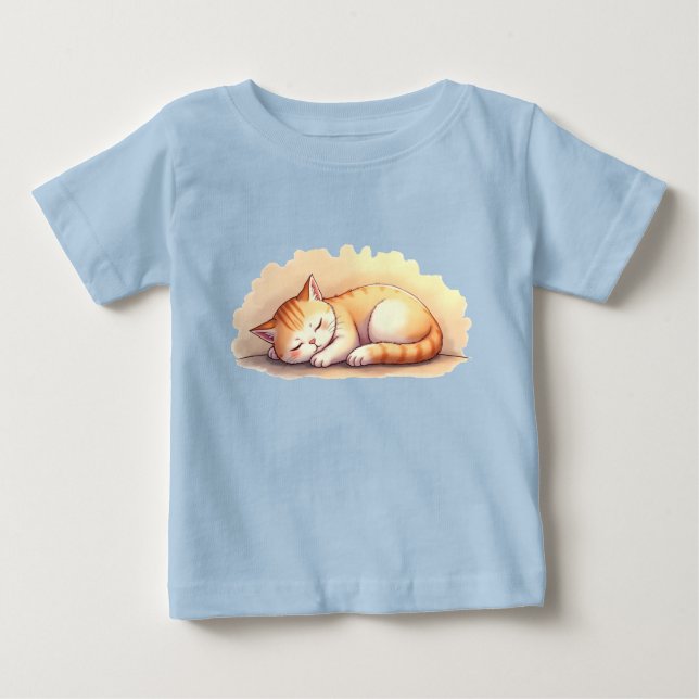 Camiseta De Bebé Baby Cat Sleeping (Anverso)