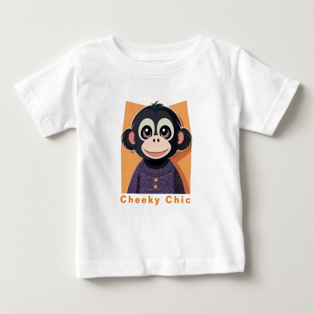 Camiseta De Bebé "Baby Cheeky Chimp" (Anverso)