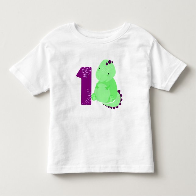 Camiseta De Bebé Baby Dinosaur 1º cumpleaños (Anverso)