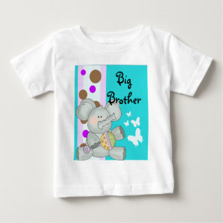 Camiseta De Bebé Baby Elephant Gran Hermano Verde azulado