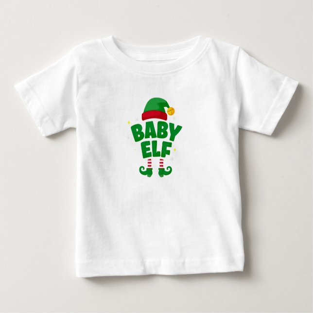 Camiseta De Bebé Baby Elf Cute Family Christmas Pajama (Anverso)