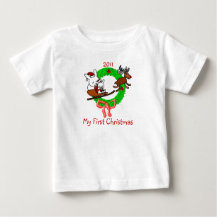 Camiseta De Bebé Baby First Christmas