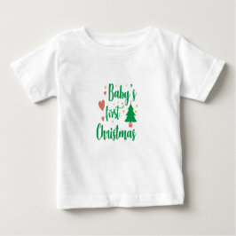 Camiseta De Bebé Baby First Christmas