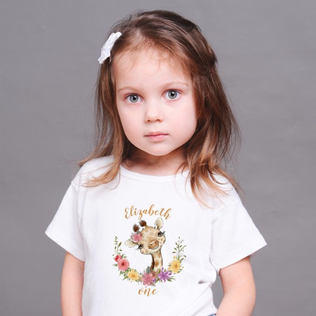 Camiseta De Bebé Baby Giraffe Birthday (Subido por el creador)