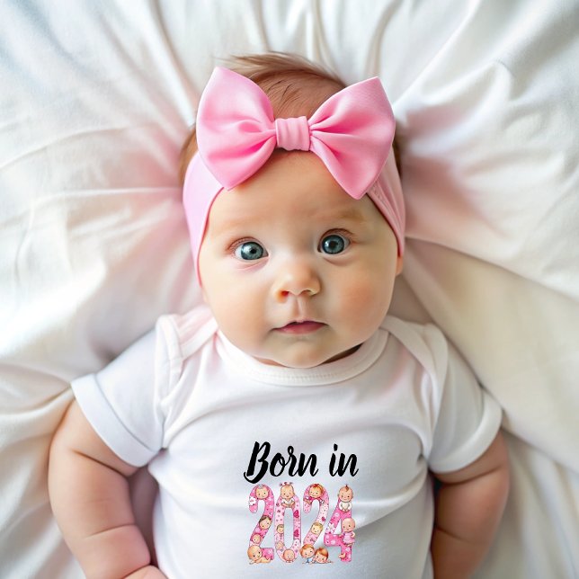 Camiseta De Bebé Baby-girl born in 2024 (Baby- Girl Born in 2024)