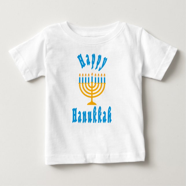 Camiseta De Bebé Baby Hanukkah T-shirt (Anverso)