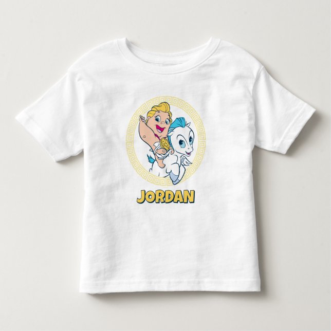 Camiseta De Bebé Baby Hercules Riding Pegasus Toddler T-shirt (Anverso)