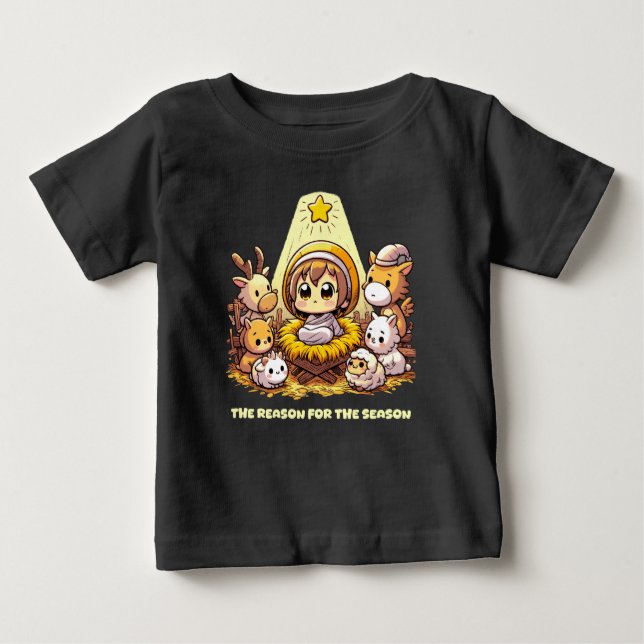Camiseta De Bebé Baby Jesus: Chibi Nativity (Anverso)