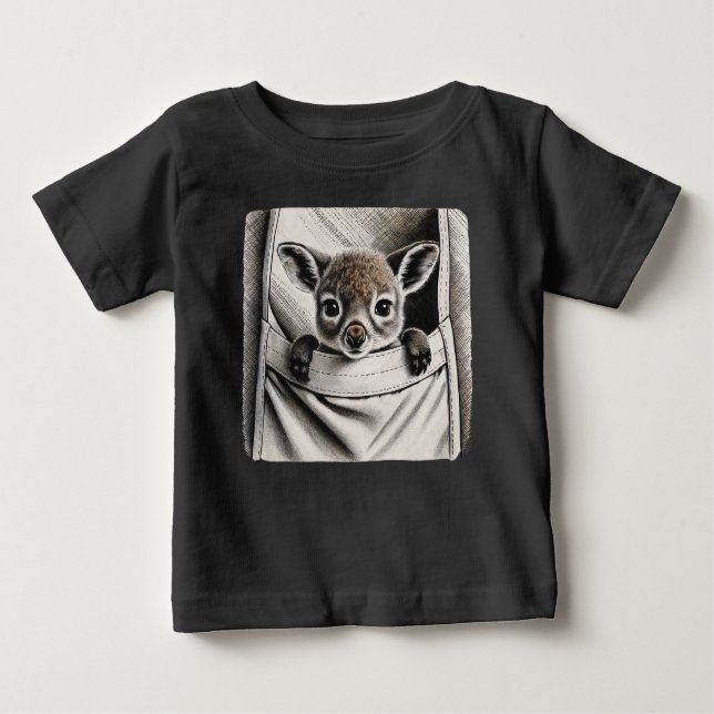 Camiseta De Bebé Baby Kangaroo, Cute Joey (Anverso)