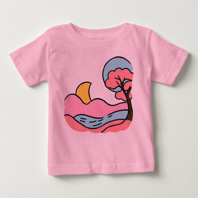 Camiseta De Bebé Baby Land AI art (Anverso)