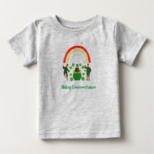 Camiseta De Bebé Baby Leprechaun Shamrock Rainbow