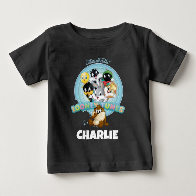 Camiseta De Bebé Baby LOONEY TUNES™ Logo | That's All Folks (Anverso)