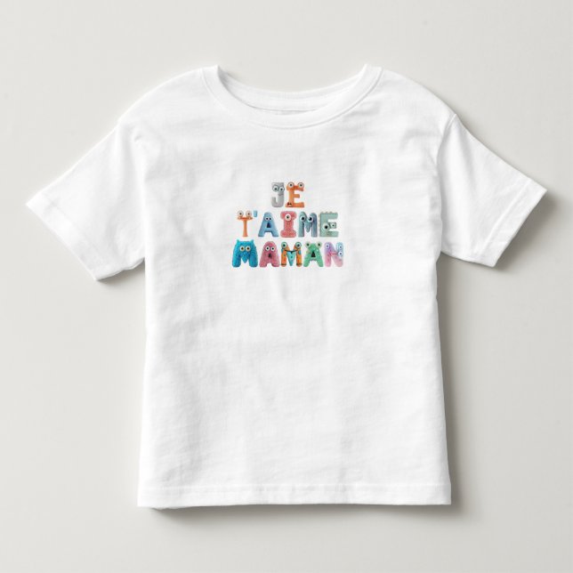Camiseta De Bebé baby love- Je t'aime Maman (Anverso)