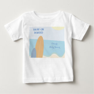 Camiseta De Bebé Baby on Board Surfing Beach Baby Shower