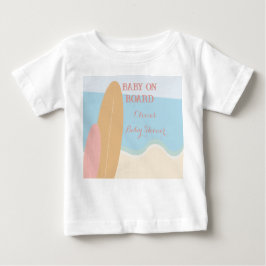 Camiseta De Bebé Baby on Board Surfing Beach Baby Shower