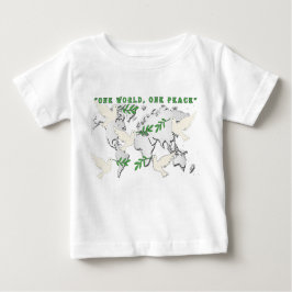 Camiseta De Bebé Baby Peace Dove World Map Tee