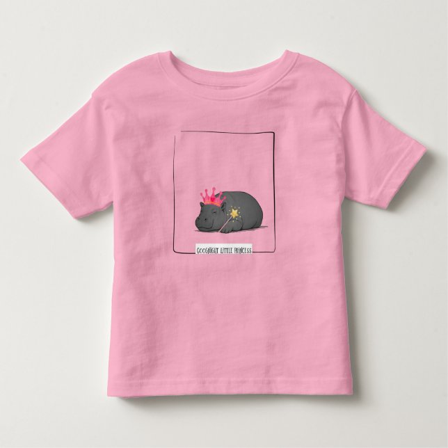 Camiseta De Bebé Baby Pygmy Hippo - Goodnight Little Princess (Anverso)
