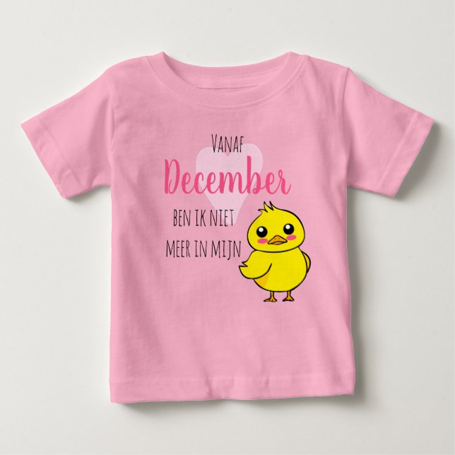 Camiseta De Bebé Baby reveal Niet meer in mijn eendje schattig (Anverso)