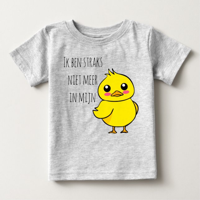 Camiseta De Bebé Baby reveal Niet meer in mijn eendje schattig (Anverso)
