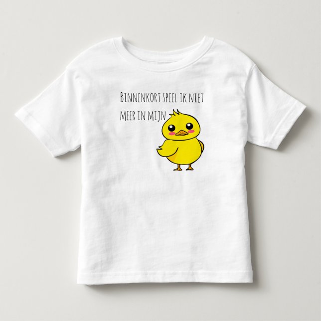 Camiseta De Bebé Baby reveal Niet meer in mijn eendje schattig (Anverso)