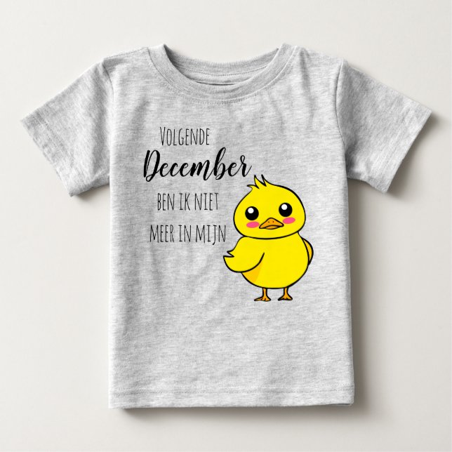 Camiseta De Bebé Baby reveal Niet meer in mijn eendje schattig (Anverso)
