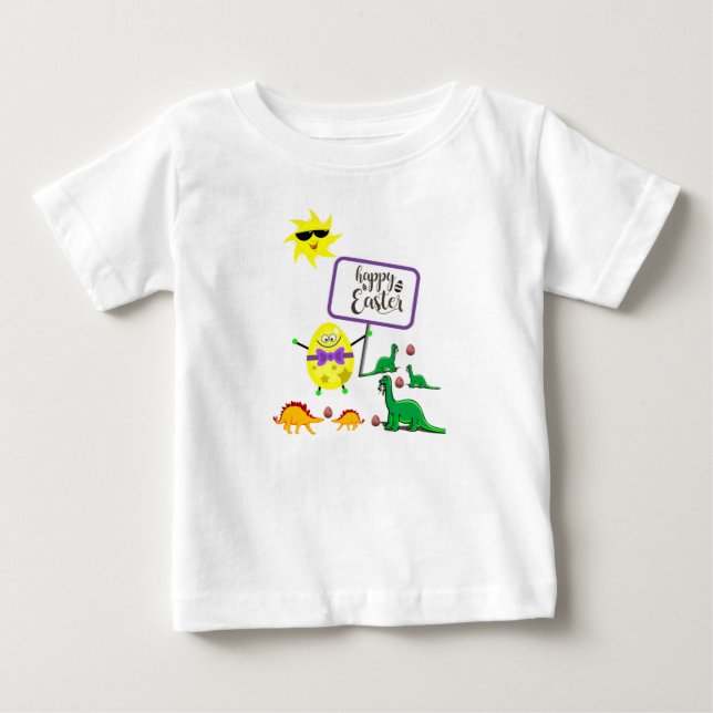 Camiseta De Bebé Baby Romper Dinosaur (Anverso)