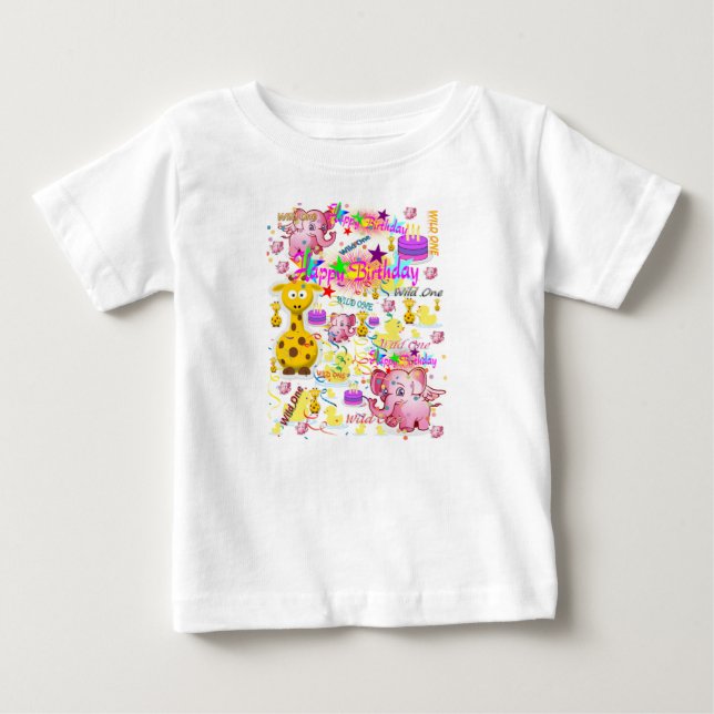 Camiseta De Bebé Baby Romper Wild One First Birday (Anverso)