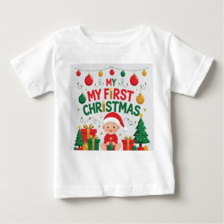 Camiseta De Bebé Baby’s First Christmas Shirt | Adorable Xmas Gift