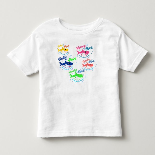 Camiseta De Bebé Baby Shark Family Doo Doo Doo (Anverso)