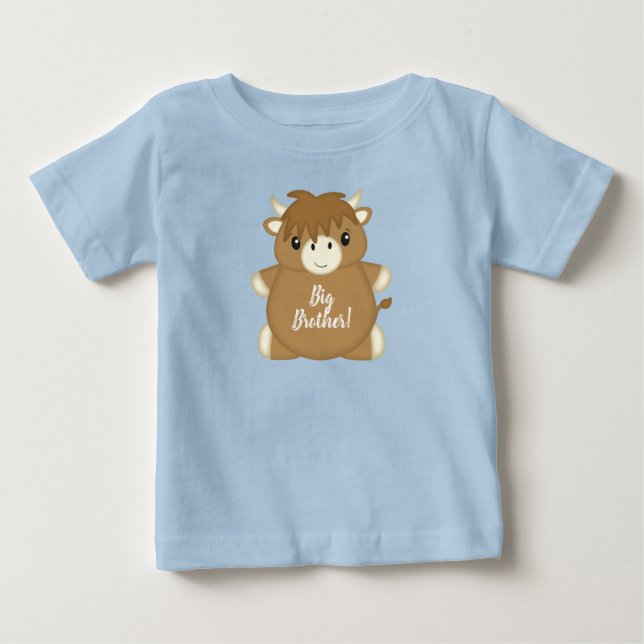 Camiseta De Bebé Baby Shower Blue de vaca Highland de Escocia (Anverso)