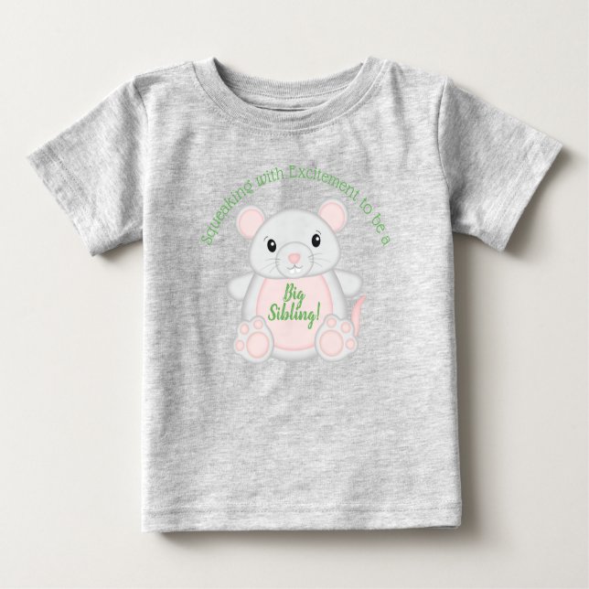 Camiseta De Bebé Baby Shower de mouse (Anverso)
