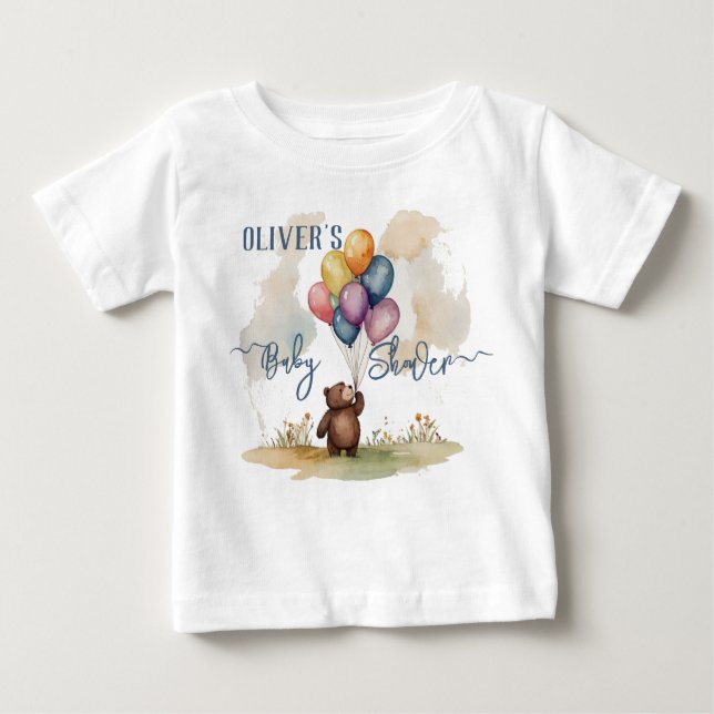 Camiseta De Bebé Baby Shower Neutral de Género Temático (Anverso)