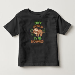 Camiseta De Bebé Baby Sloth no me moleste estoy echando una palmada