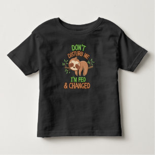 Camiseta De Bebé Baby Sloth no me moleste estoy echando una palmada