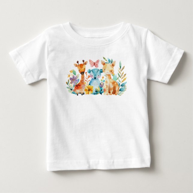 Camiseta De Bebé Baby T Shirt Animals (Anverso)