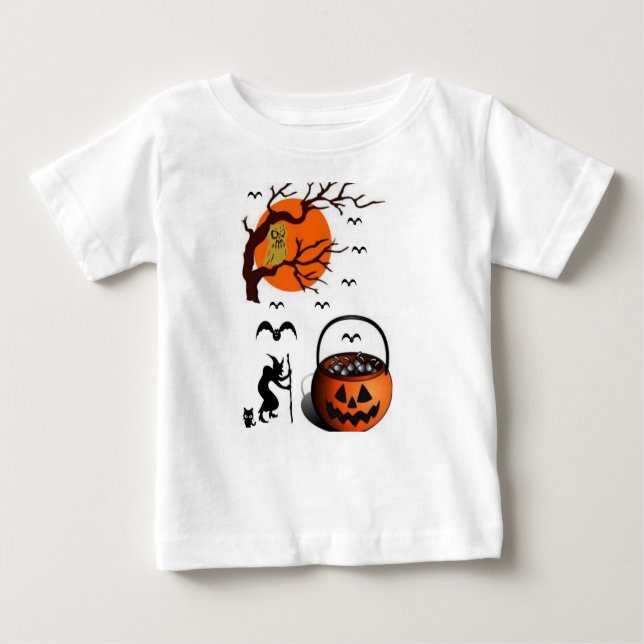 Camiseta De Bebé Baby T-Shirt Halloween (Anverso)