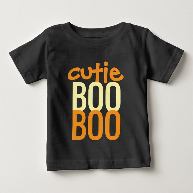 Camiseta De Bebé Baby T-Shirt : HALLOWEEN Cutie Boo #2 (Anverso)
