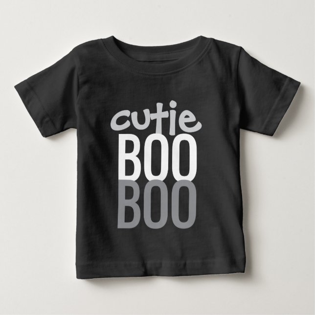Camiseta De Bebé Baby T-Shirt : HALLOWEEN Cutie Boo #5 (Anverso)